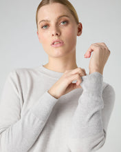 Load image into Gallery viewer, N.Peal Women's Relaxed Round Neck Cashmere Jumper Pebble Grey