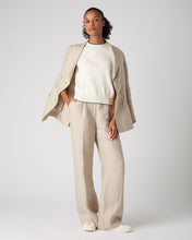 Load image into Gallery viewer, N.Peal Women's Florence Linen Trouser Oat Brown
