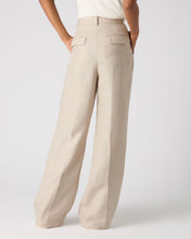 Load image into Gallery viewer, N.Peal Women's Florence Linen Trouser Oat Brown