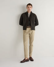 Load image into Gallery viewer, N.Peal Men's Knightsbridge Full Zip Cashmere Jumper Arabica Khaki Green