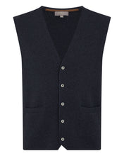 Load image into Gallery viewer, N.Peal Men's Chelsea Cashmere Waistcoat Indigo Blue