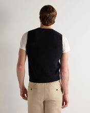 Load image into Gallery viewer, N.Peal Men's Chelsea Cashmere Waistcoat Indigo Blue