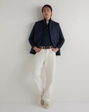 Load image into Gallery viewer, N.Peal Men's Carnaby Half Zip Cashmere Jumper Indigo Blue