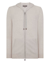 Load image into Gallery viewer, N.Peal Men's Ladbroke Cashmere Hoodie Pebble Grey