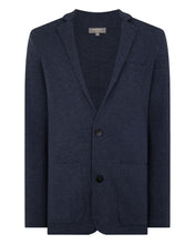Load image into Gallery viewer, N.Peal Men's Marlborough Fine Gauge Cashmere Jacket Indigo Blue