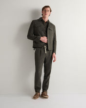 Load image into Gallery viewer, N.Peal Men's Polzeath Cotton Cashmere Polo T-Shirt Arabica Khaki Green