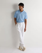 Load image into Gallery viewer, N.Peal Men's Polo Cotton Cashmere T-Shirt Cornflower Blue