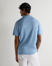 Load image into Gallery viewer, N.Peal Men's Polo Cotton Cashmere T-Shirt Cornflower Blue