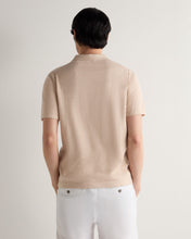 Load image into Gallery viewer, N.Peal Men's Polo Cotton Cashmere T-Shirt Sandstone Brown