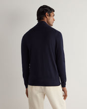 Load image into Gallery viewer, N.Peal Men's Fenchurch Fine Gauge Cashmere Cardigan Navy Blue