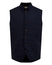 Load image into Gallery viewer, N.Peal Men's Salzburg Cotton Silk Cashmere Gilet Navy Blue