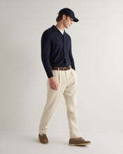 Load image into Gallery viewer, N.Peal Men's Cuban Cotton Blend Collar Overshirt Navy Blue