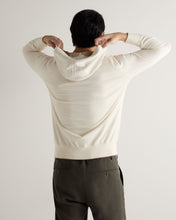 Load image into Gallery viewer, N.Peal Men's Cotton Silk Cashmere Hoodie New Ivory White