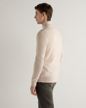 Load image into Gallery viewer, N.Peal Men's Knitted Cashmere Bomber Jacket Ecru White