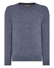Load image into Gallery viewer, N.Peal Men's Marl Cotton Cashmere Sweatshirt Blue Marl