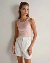 Load image into Gallery viewer, N.Peal Women's Ella Superfine Cashmere Shell Top Blush Pink