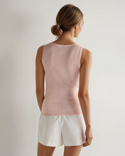 Load image into Gallery viewer, N.Peal Women's Ella Superfine Cashmere Shell Top Blush Pink