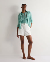 Load image into Gallery viewer, N.Peal Women's Darcie Superfine Cashmere Cropped Cardigan Mint Green