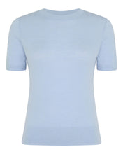Load image into Gallery viewer, N.Peal Women's Isla Superfine Cashmere T-Shirt Pale Blue
