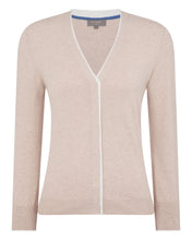 Load image into Gallery viewer, N.Peal Women's Cotton Cashmere Cardigan Sandstone Brown