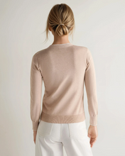 Load image into Gallery viewer, N.Peal Women's Cotton Cashmere Cardigan Sandstone Brown