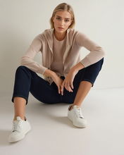 Load image into Gallery viewer, N.Peal Women's Lottie Cashmere T-Shirt Ecru White