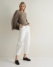 Load image into Gallery viewer, N.Peal Women's Hallie Round Neck Cashmere Jumper Vintage Khaki Green