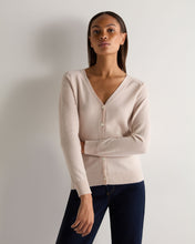 Load image into Gallery viewer, N.Peal Women's Lara V Neck Cashmere Cardigan Dusk Pink