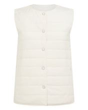 Load image into Gallery viewer, N.Peal Women's Ultra Lightweight Cotton Blend Gilet New Ivory White