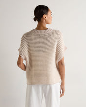 Load image into Gallery viewer, N.Peal Women's Mesh Stitch Cashmere Silk Poncho Dusk Pink