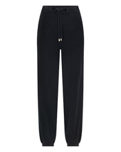 Load image into Gallery viewer, N.Peal Women's Cashmere Cuffed Lounge Trouser Navy Blue
