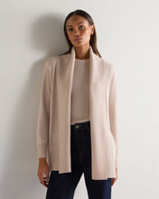 Load image into Gallery viewer, N.Peal Women's Rib Placket Cashmere Cardigan Dusk Pink
