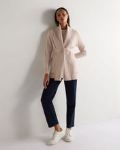 Load image into Gallery viewer, N.Peal Women's Rib Placket Cashmere Cardigan Dusk Pink