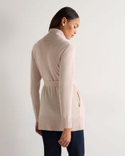 Load image into Gallery viewer, N.Peal Women's Rib Placket Cashmere Cardigan Dusk Pink