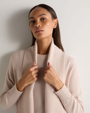 Load image into Gallery viewer, N.Peal Women's Rib Placket Cashmere Cardigan Dusk Pink