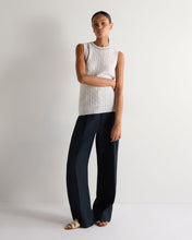 Load image into Gallery viewer, N.Peal Women's Ophelia Cable Cashmere Tank Top New Ivory White