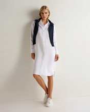 Load image into Gallery viewer, N.Peal Women's Catania Linen Shirt Dress White