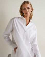 Load image into Gallery viewer, N.Peal Women's Catania Linen Shirt Dress White
