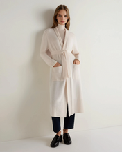 Load image into Gallery viewer, N.Peal Women's Longline Cashmere Cardigan New Ivory White