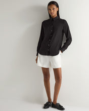 Load image into Gallery viewer, N.Peal Women's Rochelle Silk Shirt Black