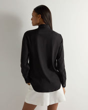 Load image into Gallery viewer, N.Peal Women's Rochelle Silk Shirt Black