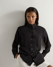 Load image into Gallery viewer, N.Peal Women's Rochelle Silk Shirt Black