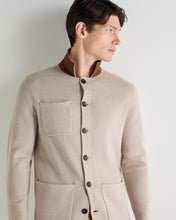 Load image into Gallery viewer, Men's Jacquard Cotton Cashmere Jacket Mink Brown