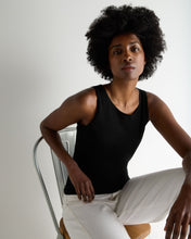 Load image into Gallery viewer, N.Peal Women's Ella Superfine Cashmere Shell Top Black