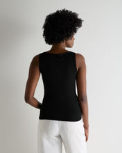 Load image into Gallery viewer, N.Peal Women's Ella Superfine Cashmere Shell Top Black