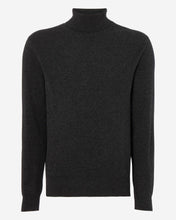 Load image into Gallery viewer, N.Peal Men's Trafalgar Roll Neck Cashmere Jumper Dark Charcoal Grey