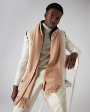 Load image into Gallery viewer, Large Woven Cashmere Scarf Camel Brown