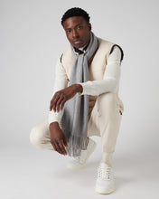 Load image into Gallery viewer, Large Woven Cashmere Scarf Flannel Grey