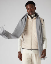 Load image into Gallery viewer, Large Woven Cashmere Scarf Flannel Grey