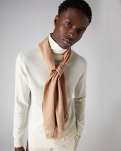 Load image into Gallery viewer, Woven Cashmere Scarf Camel Brown